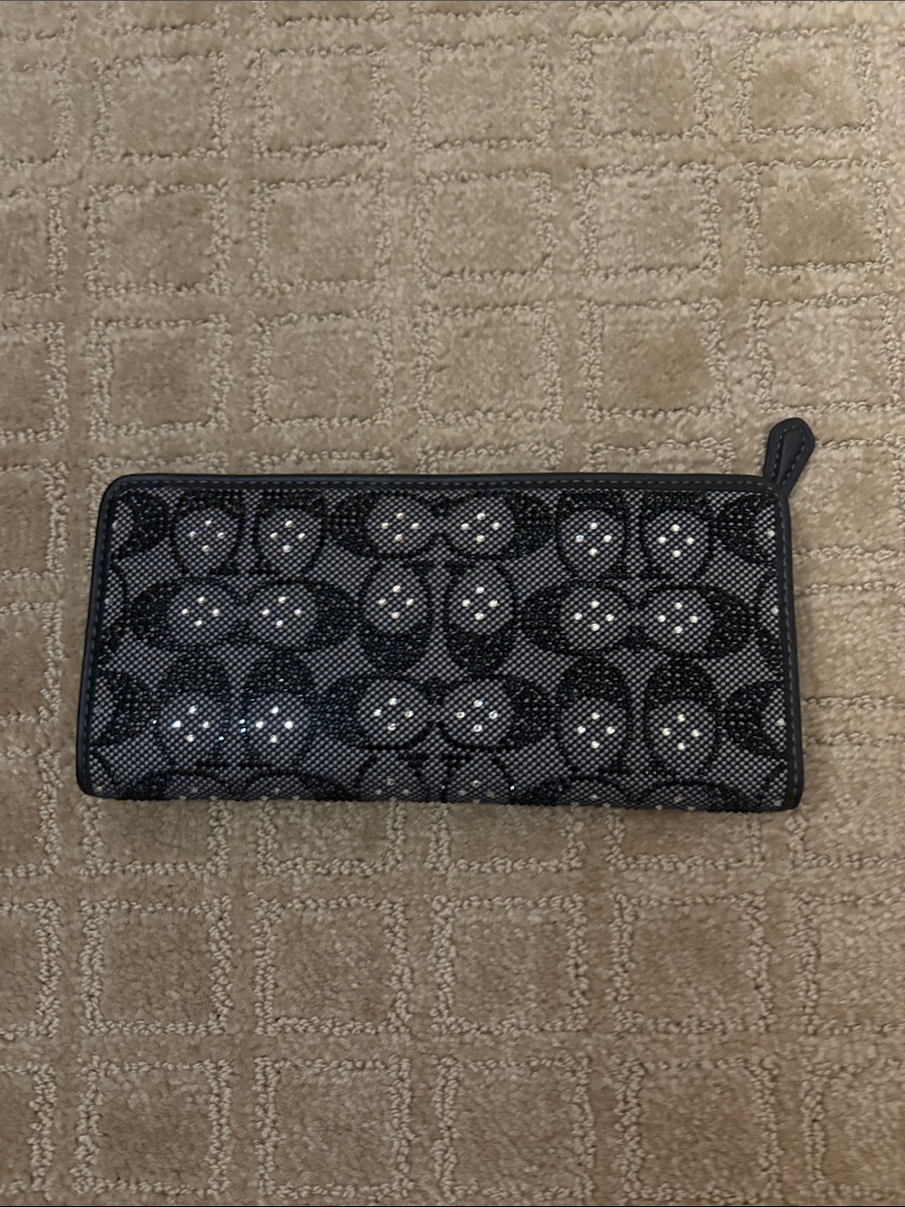 COACH Crystal Signature Jacquard Essential Slim Wallet